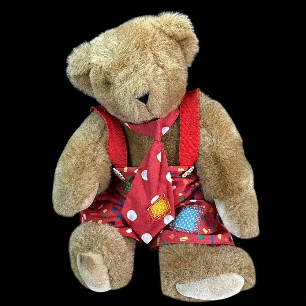 Vermont Teddy Bear Hobo‎ Clown w/ Suspenders And Tie W/ Original Tags 1993